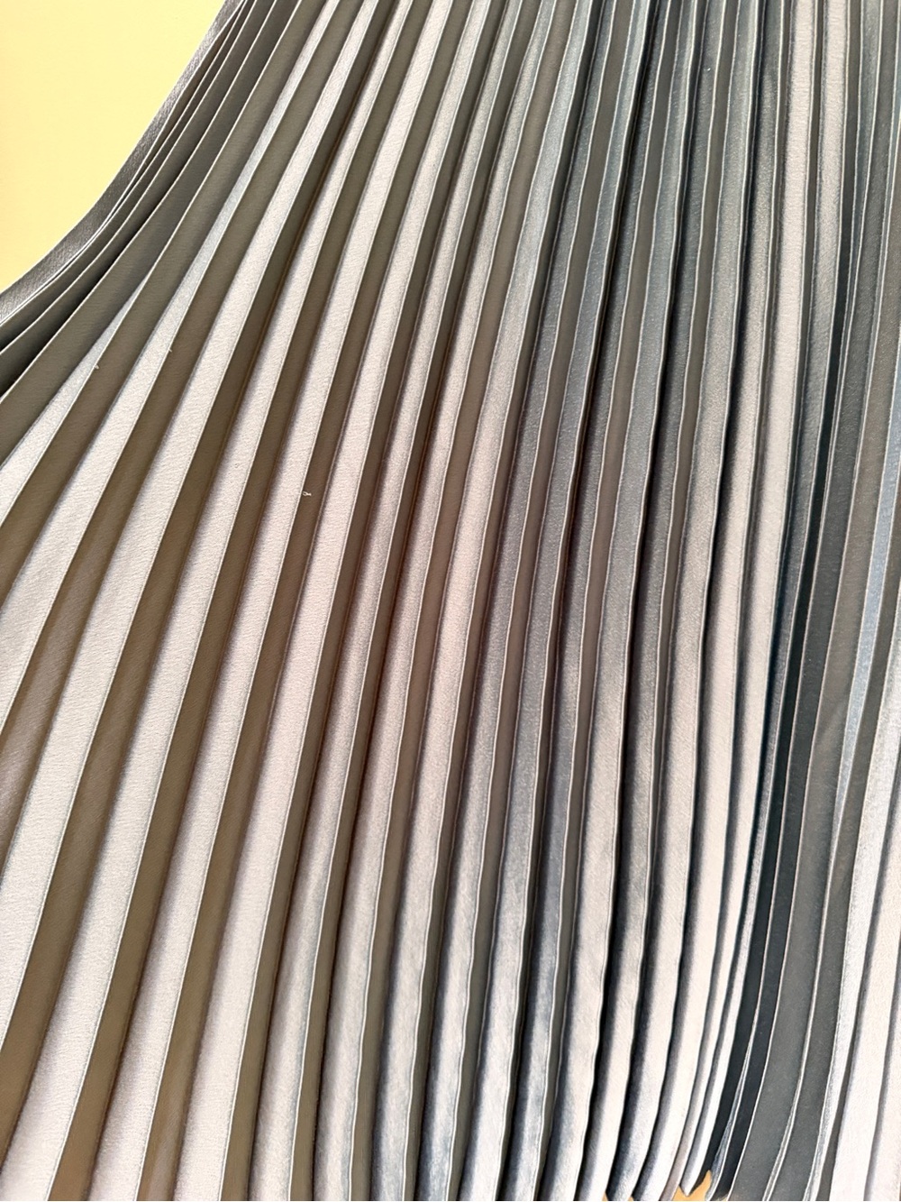 Pleated Blueish Silver Midi Skirt - Picture 3 of 3
